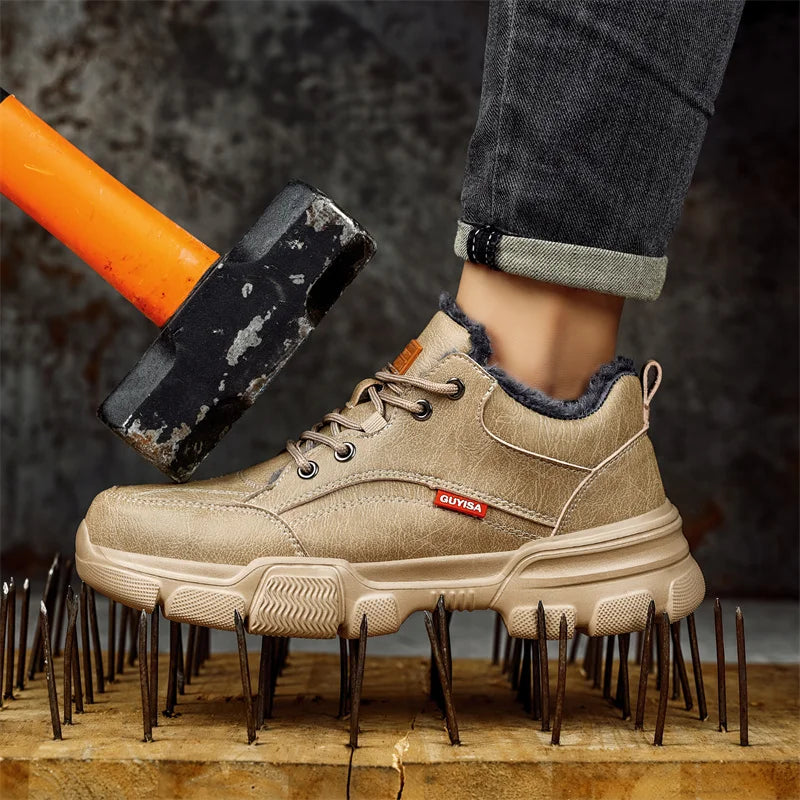 Waterproof Wrok Safety Shoes For Men Summer Breathable Indestructible Boots Non-slip Industrial Construction Shoes Male Footwear