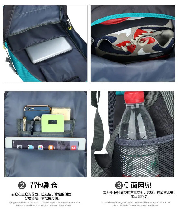50l/60l-Large Capacity Mountaineering Bag,Large Load-Bearing Hiking Multi-Functional Outdoor Sports Tear Resistance Backpack