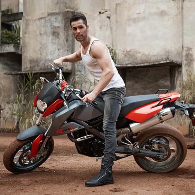 ARCX Motorcycle Boots Waterproof Motorcyclist Quilted Boots Men Winter Motorboats Motorcycle Supplies Unisex Leather Moto Shoes