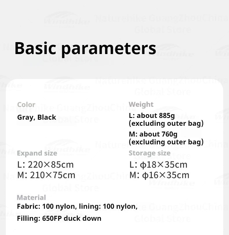 Naturehike CW400 Sleeping Bag Winter 650FP Duck Down Hooded Hiking Sleeping Bag 20D Nylon Waterproof Ultralight Envelope Warm