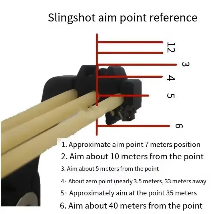 Powerful Fishing Slingshot with Wrist Rest Outdoor Hunting All-metal Material Sling Shot Large Catapult for Fishing and Ball