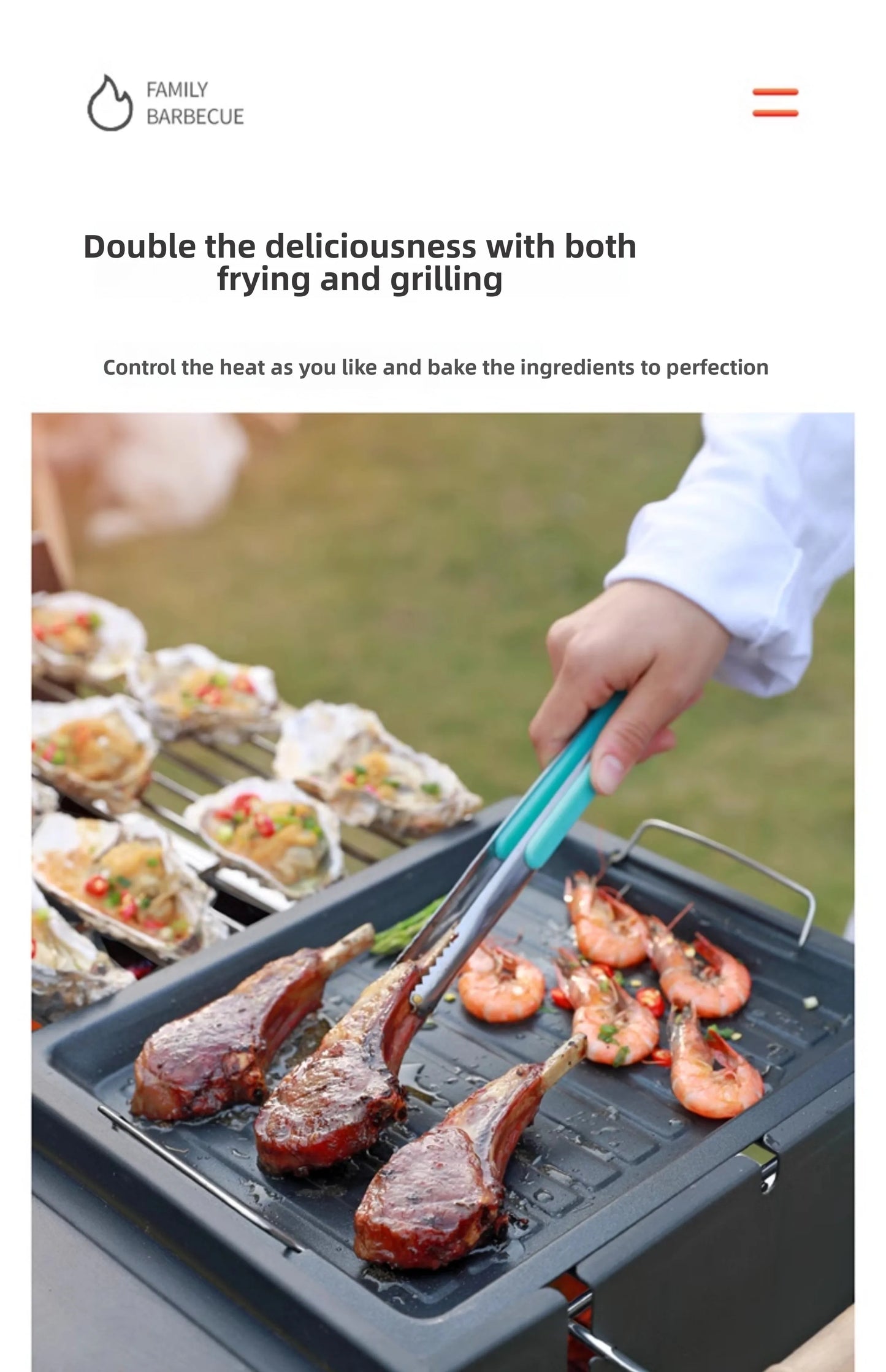 Barbecue home outdoor camping barbecue portable picnic tools courtyard