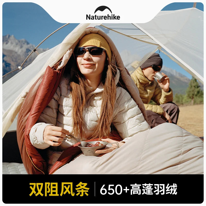 Naturehike Snowbird mummy down sleeping bag, thickened cold-proof in winter, adult outdoor camping, minus 20 degrees duck down