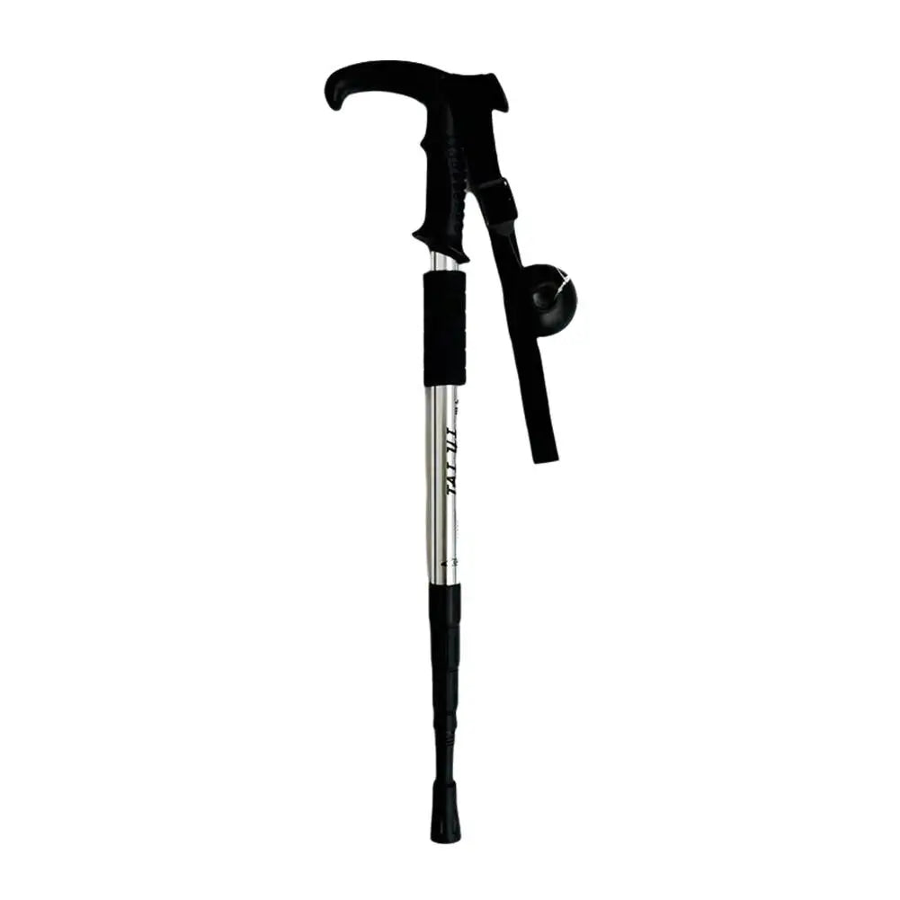 4 Section Trekking Poles Non-slip Wear-resistance Walking Stick Aluminium Alloy Ergonomic Handle Design Foldable Crutches Hiking