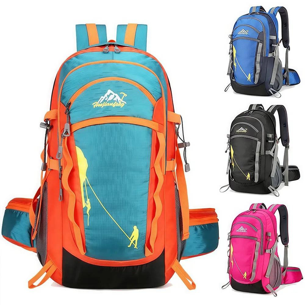 1PCS 40L Hiking Backpack, Water Resistant Lightweight Outdoor Sport Daypack Travel Bag for Camping Climbing Skiing Cycling