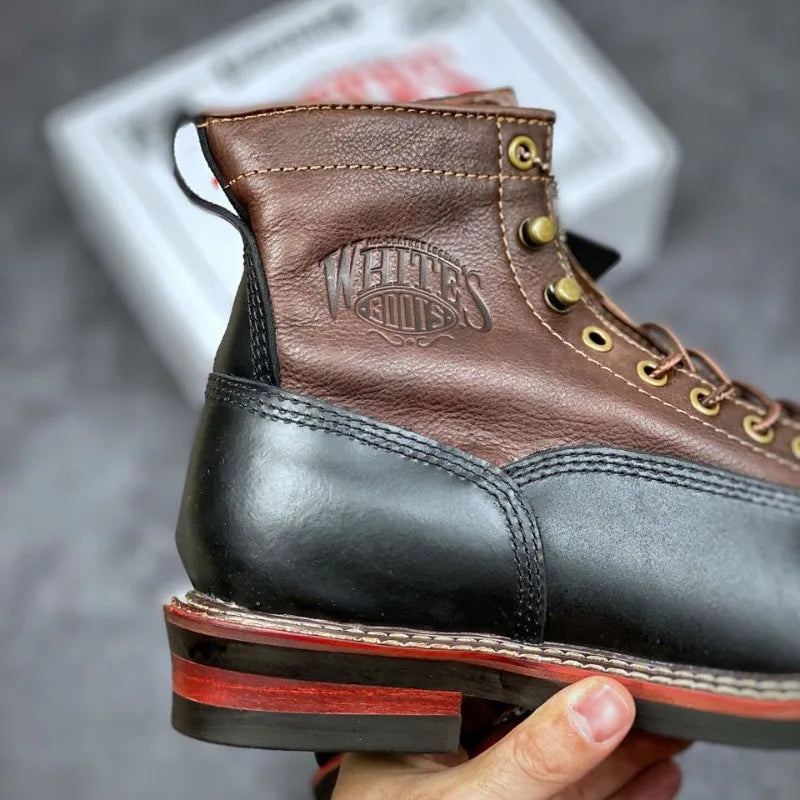 New Arrival! Vintage Motorcycle Boots Casual Men Ankle Boots Cowhide Leather Shoes Wedge Tooling Desert Boots Motorcycle Shoes