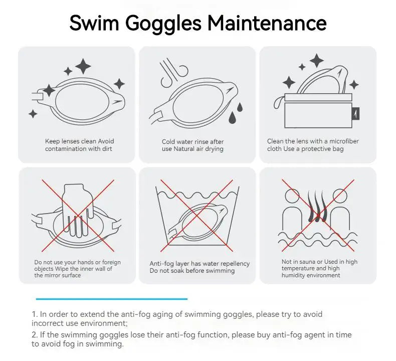 0 To -9.0 Adult Myopia Swim Eyewear Silicone Waterproof Anti Fog Diopter Swimming Goggles Custom Different Left Right Eye Degree