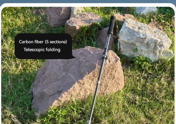 ASTA GEAR Carbon Fiber Climbing Alpenstock Ultra Light Aluminum Alloy  ul Tent Ceiling Support Rod Carbon Hiking  Climbing Stick