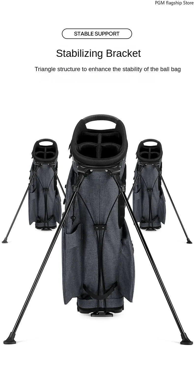 PGM Men's Golf Stand Bag, Stable Waterproof Stand Bag, Ultra-light Portable Golf Bag QB092