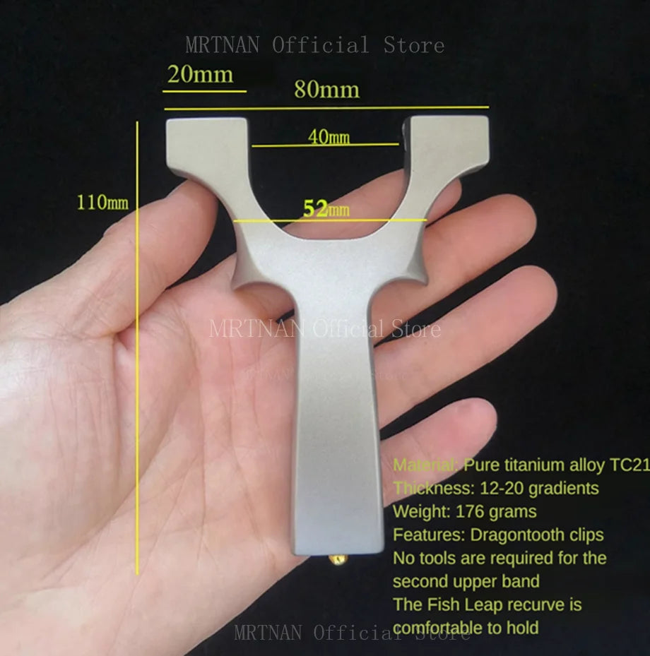 Slingshot Titanium Alloy High Quality Shooting Slingshot Hunting Flat Rubber Band Catapult Outdoor Sports Accessories