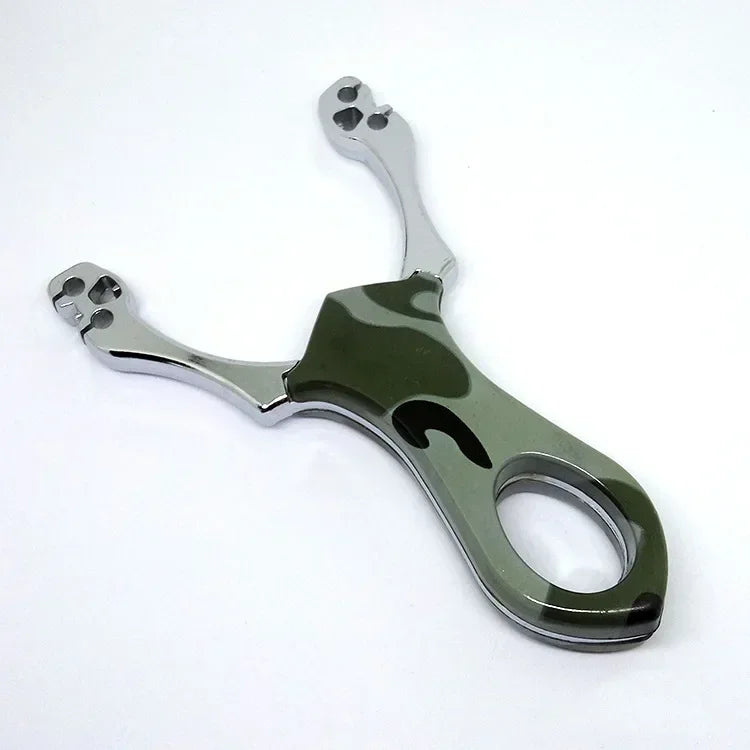 High quality Hunting Alloy Slingshot with Rubber Band High Precision Outdoor Hunting Shooting Catapult