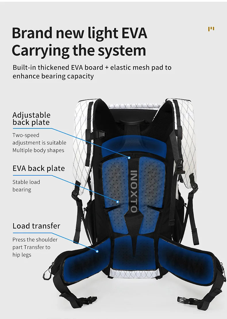 40L hiking bag outdoor backpacking hiking backpack outdoor hiking bag waterproof and breathable shoulder-lined backpack