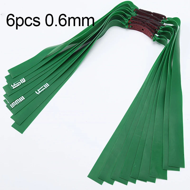 Outdoor Sports 6pcs 0.55-1.2 mm Rubber Band Powerful Hunting Accessories Flat Elastic Band For Slingshot Catapult Rubber Bands