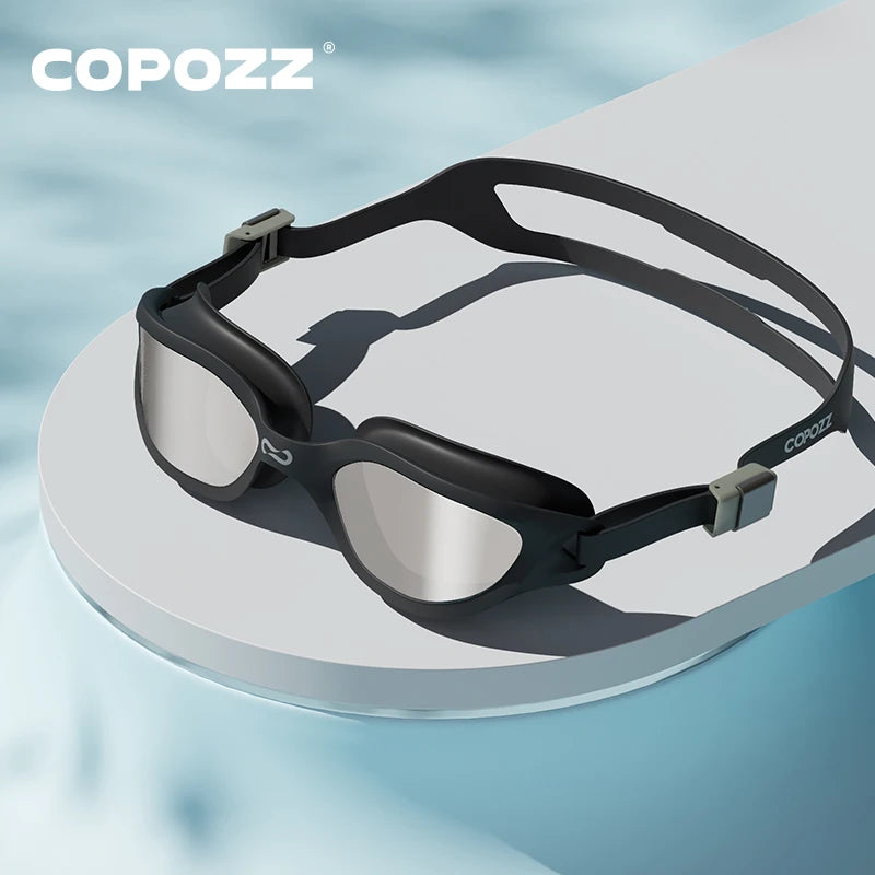 Copozz Swimming Goggles Waterproof VISTEX Anti Fog Mirrored Adjustable Silicone Swim Glasses Professional Swim Equipment Eyewear