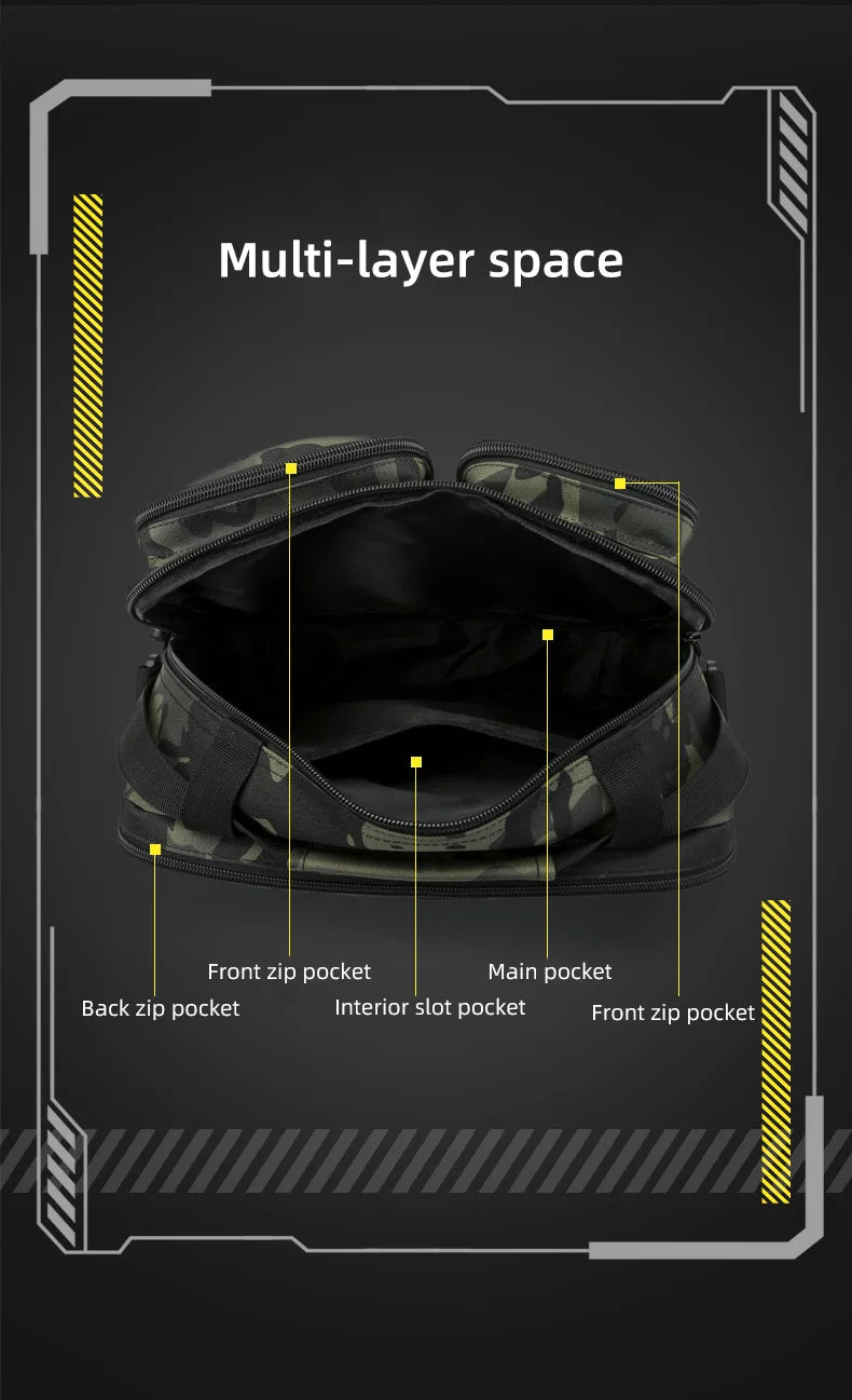 Trekking Tactical Handbags Shoulder Bag Camping for Man Hiking Travel Climbing Fishing Sling Crossbody Outdoor Weekend Molle Bag