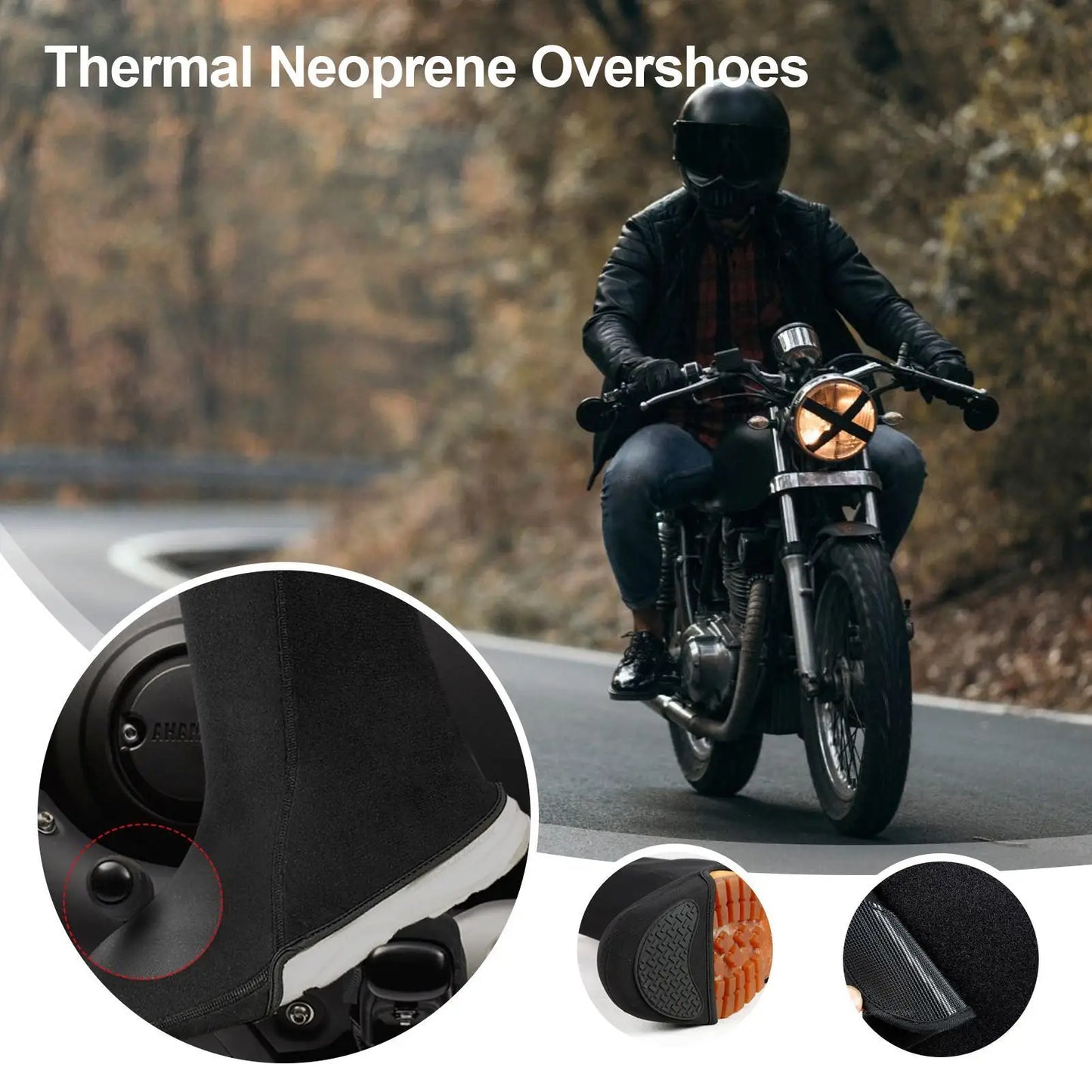 Waterproof Cycling Shoe Covers Thermal Motorcycle Rain Boot Covers Outdoor Supplies for Performance Winter Recreational Riders