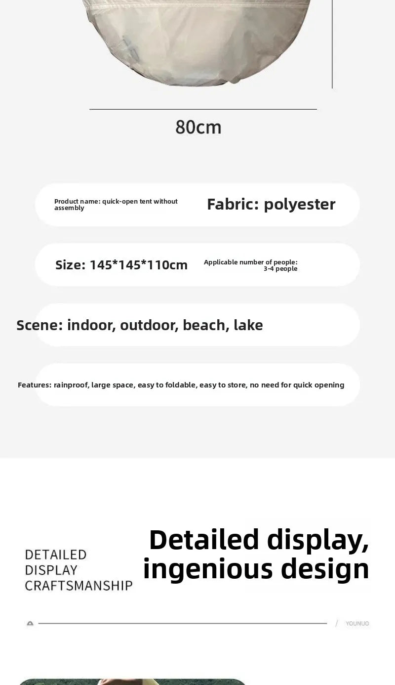 Children's Tent Portable Outdoor Camping Picnic One Second Quick Open Tent Seaside Beach Awning