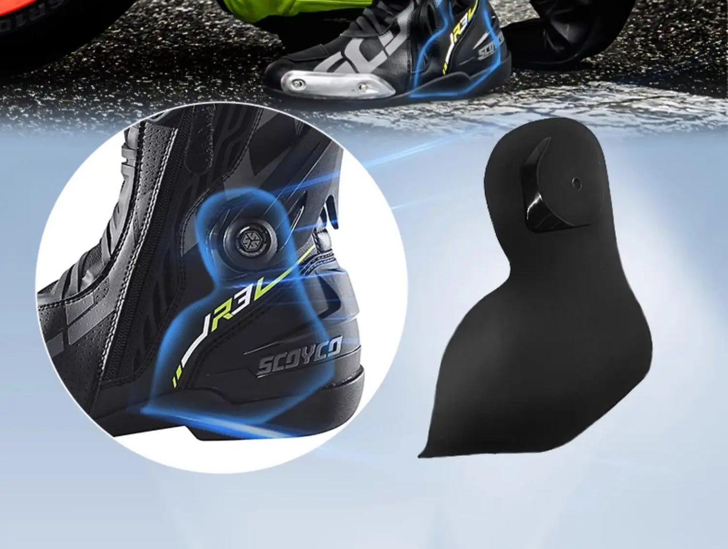 Scoyco Men's Motorcycle Riding Boots Anti-slip Motocross Shoes Anti-fall Rider Racing Road Cross-country With CE Certification