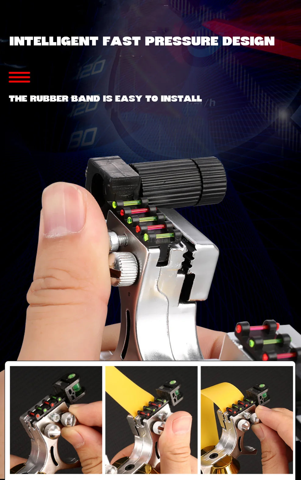 Double Spiral Fast Compression Slingshot Outdoor Sports Hunting Shooting Catapult Competition Practice Shooting Acessories