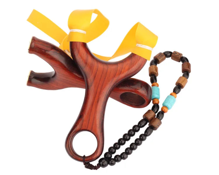 High Quality Solid Wood Slingshot Copper Support Head Design Sling Hunting Shot Catapult Set Outdoor Shooting Entertainment Tool