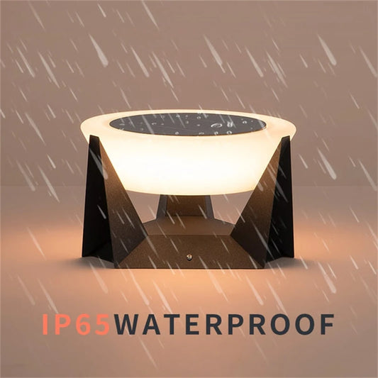 LED Solar Light Outdoor Garden Column Lamps Post Lights Waterproof Fence Gate Cap Lighting Lantern Head Fixture Patio Decoration