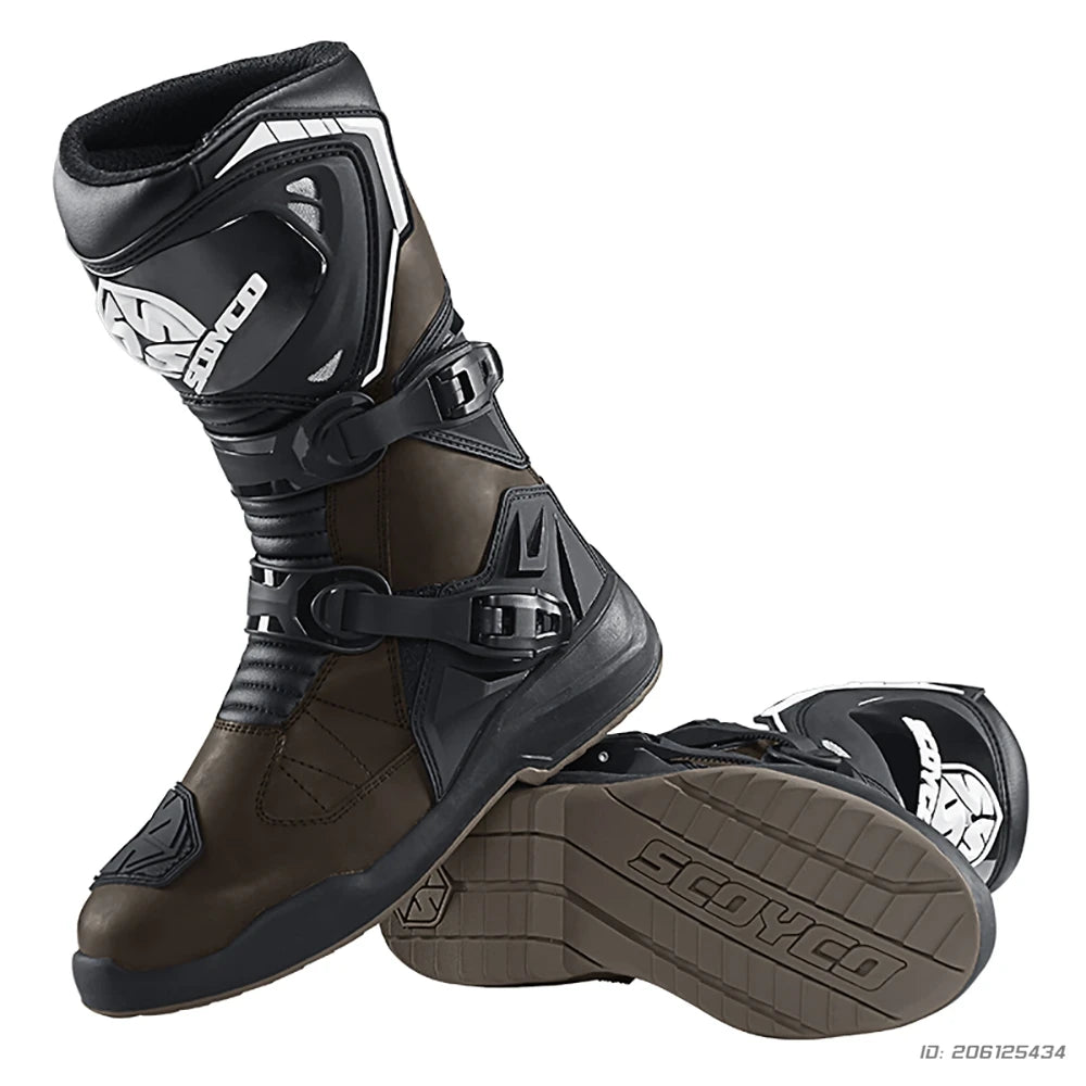 Motorcycle Boots Windproof Waterproof Motocross Boots Anti-Slip Professional Motorbike Shoes For Outdoor Off-Road Rally Riding