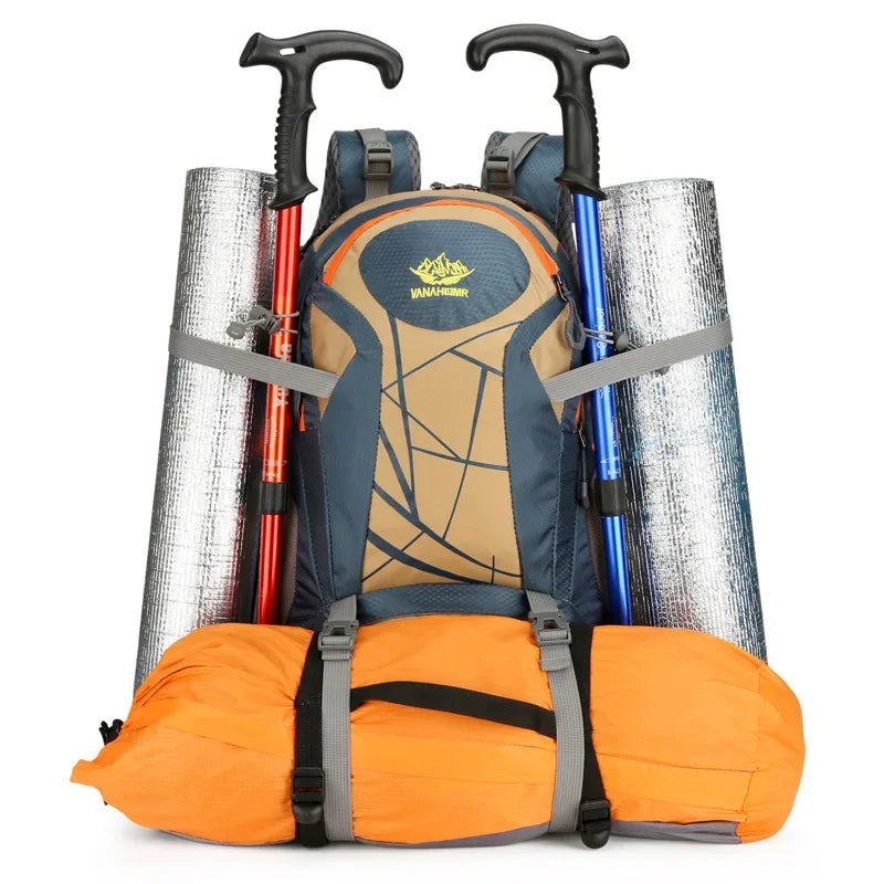 Mountaineering backpack 40 liters men's and women's outdoor sports bag waterproof camping hiking rain