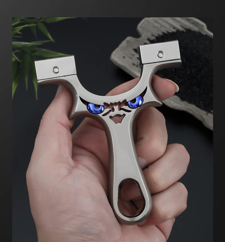 Silver Aluminum Alloy Slingshot Professional Slingshot Competition Dedicated Full Metal High-quality Sling Light and Strong