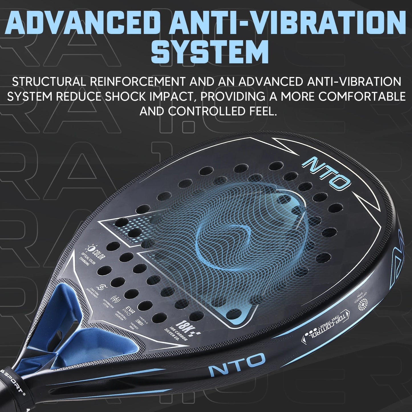 1~2Pcs Pink/Blue 18K Carbon Faces Padel Racket Diamond Shape With Anti-Vibration System,Optical Color Changing Pala de Padel