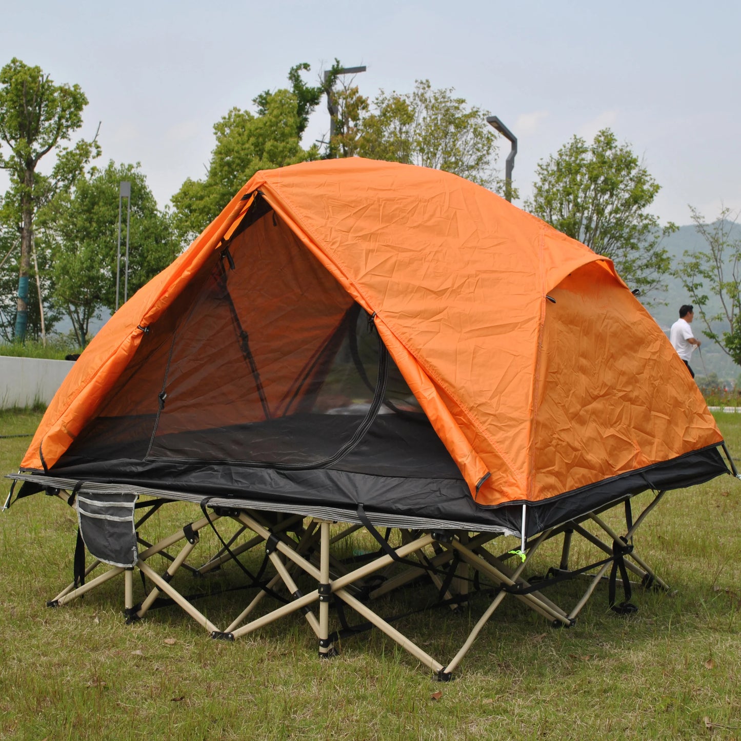 Camping Tent 2 Person, Professional Waterproof & Windproof Lightweight Backpacking Tent Can Be Cot Tent,bed Tent Not Include Bed