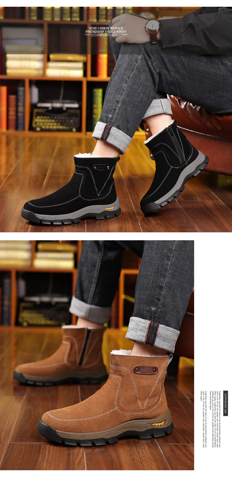Winter Wool All-in-one Snow Boots Moto Boots Riding Shoes Motorbike Riding Ankle Type Shoes Protective Boots Botas Moto
