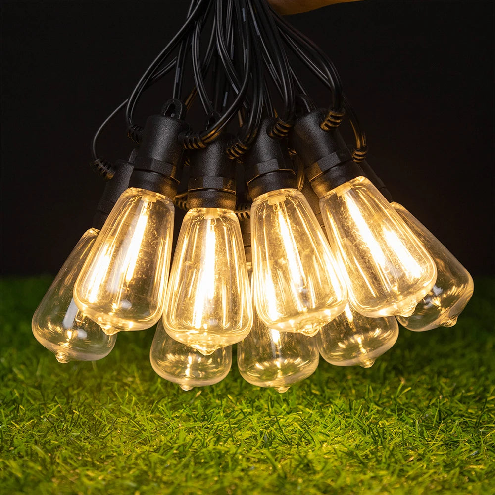 Waterproof Outdoor Solar Light Garden ST38 1200MAH LED Solar Lighting Garland Shatterproof 25ft 32ft Solar Street String Lights