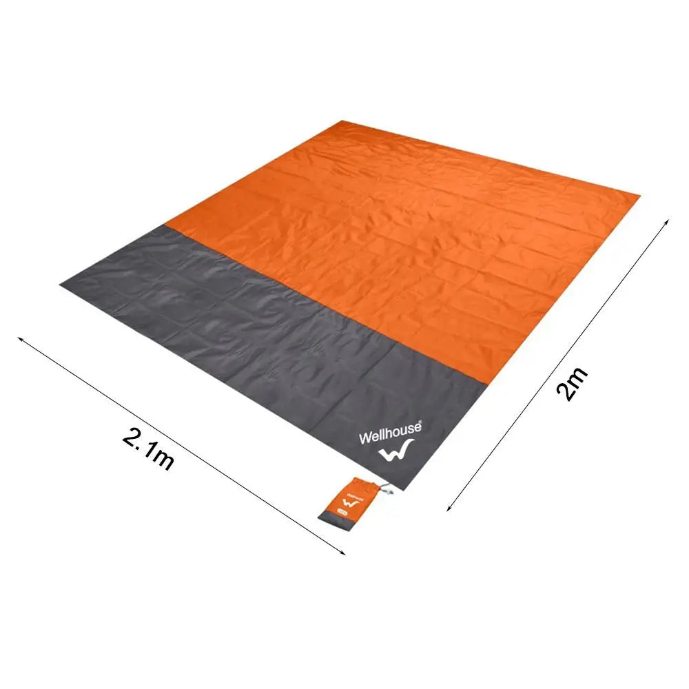 200*210cm Waterproof Tent Floor Tarp Picnic Mat Ultralight Pocket Tent Footprint Beach Tarp with Sack Camping Hiking Accessories