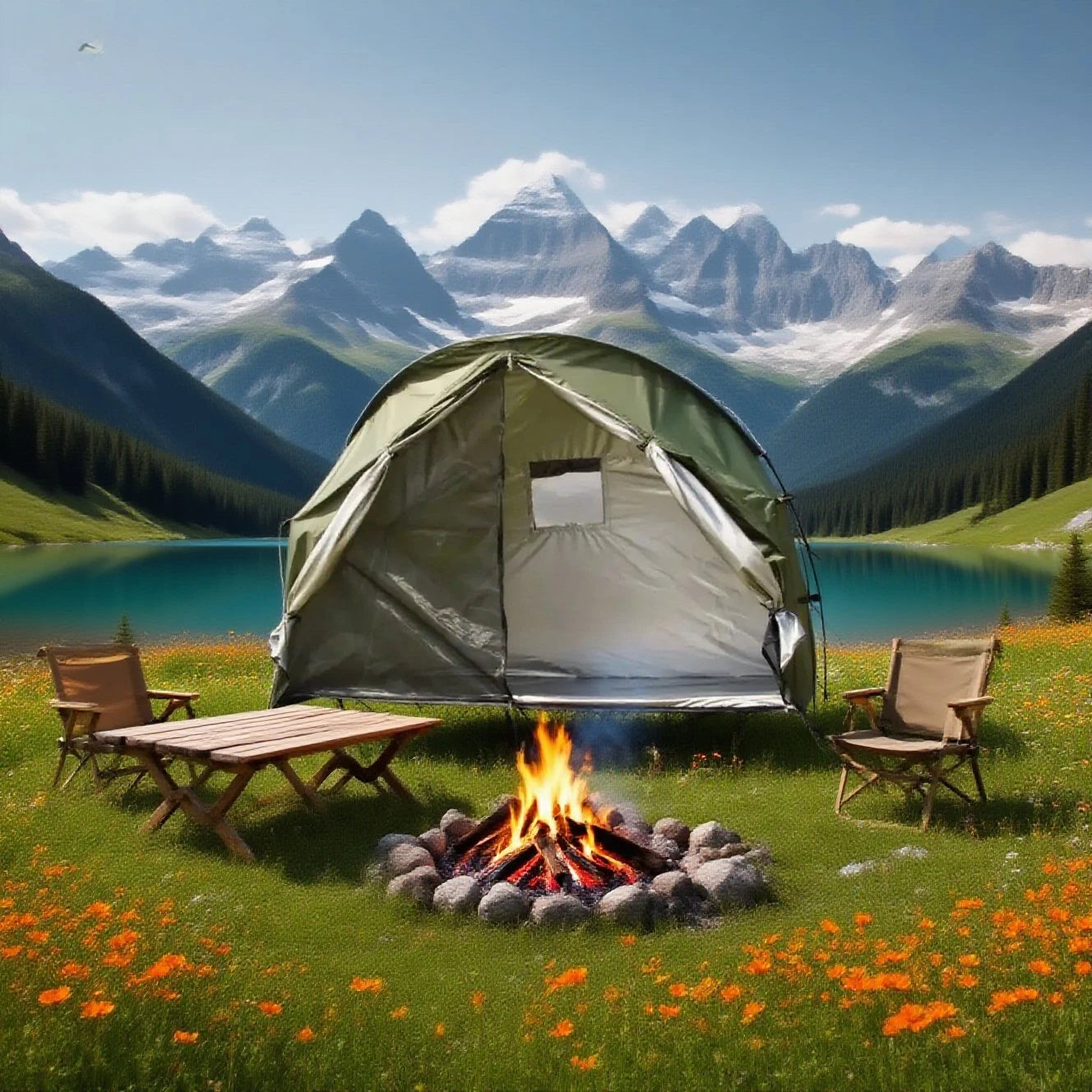 Breathable Mesh Tent for Backpacking - 1 Person All-Mesh Insect-Proof Camping Tent with Enhanced Airflow, Portable Sleep Shelter