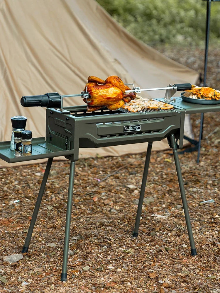 *Outdoor BBQ Grill Portable Household Charcoal Folding BBQ Shelf Non-Smoking Camping BBQ Stove