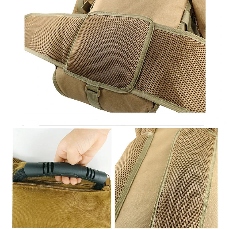 2024 70L Tactical Backpack for Men Outdoor High Capacity Hiking Bag Sports Attack Hunting Camping Rucksack Expanding