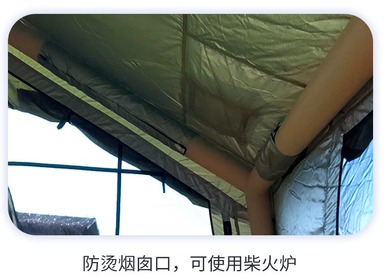 8 ㎡ Camping Outdoor Tent for 4~6People No Pitch Rainproof Sunproof Wind Resistant Hiking Marquee with Skylight & Chimney Outlet