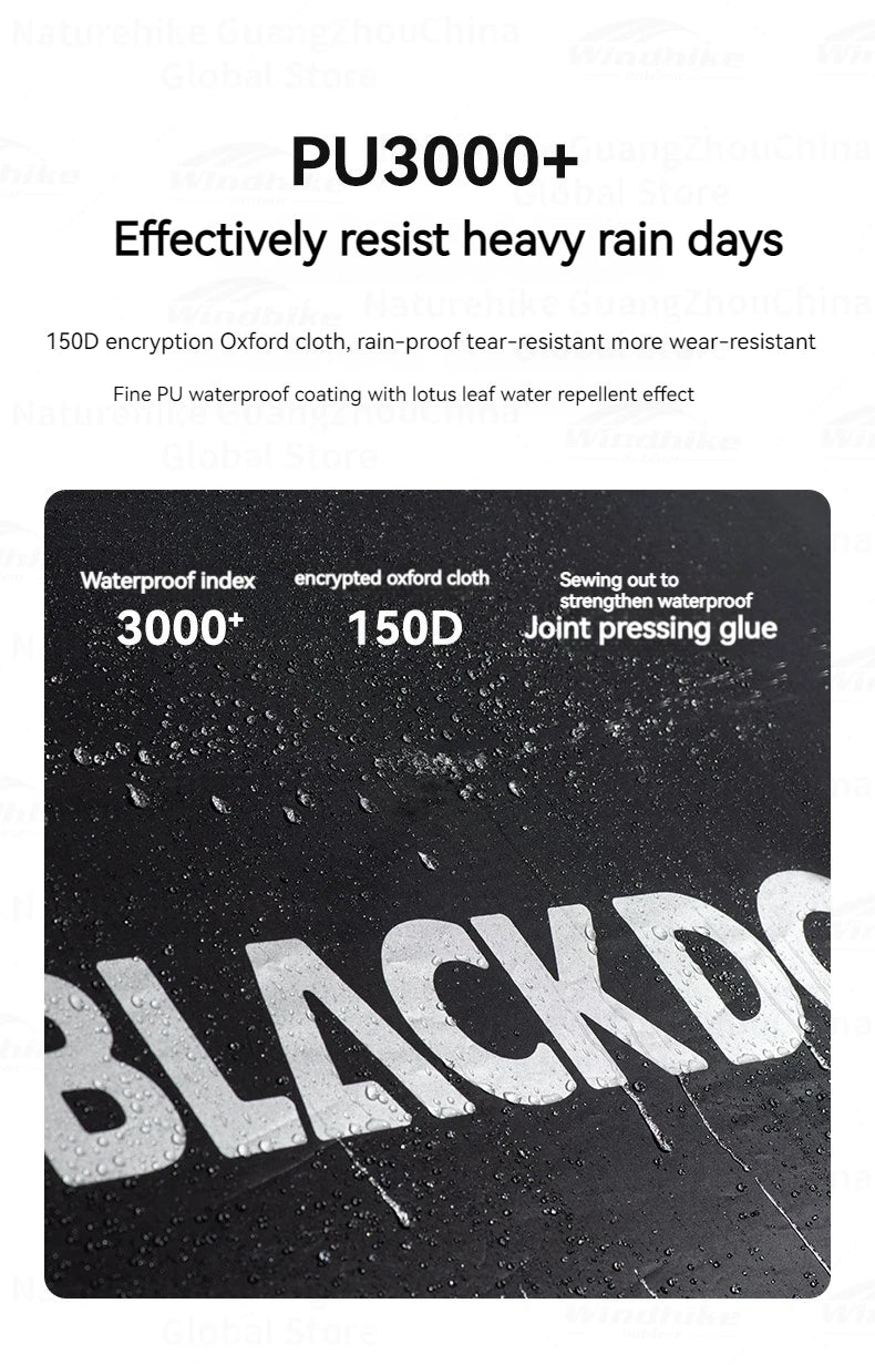 Naturehike Blackdog Automatic One-touch Tent Outdoor Camping Hexagonal Dome Tent Quick Open Waterproof Black Coated Sunscreen