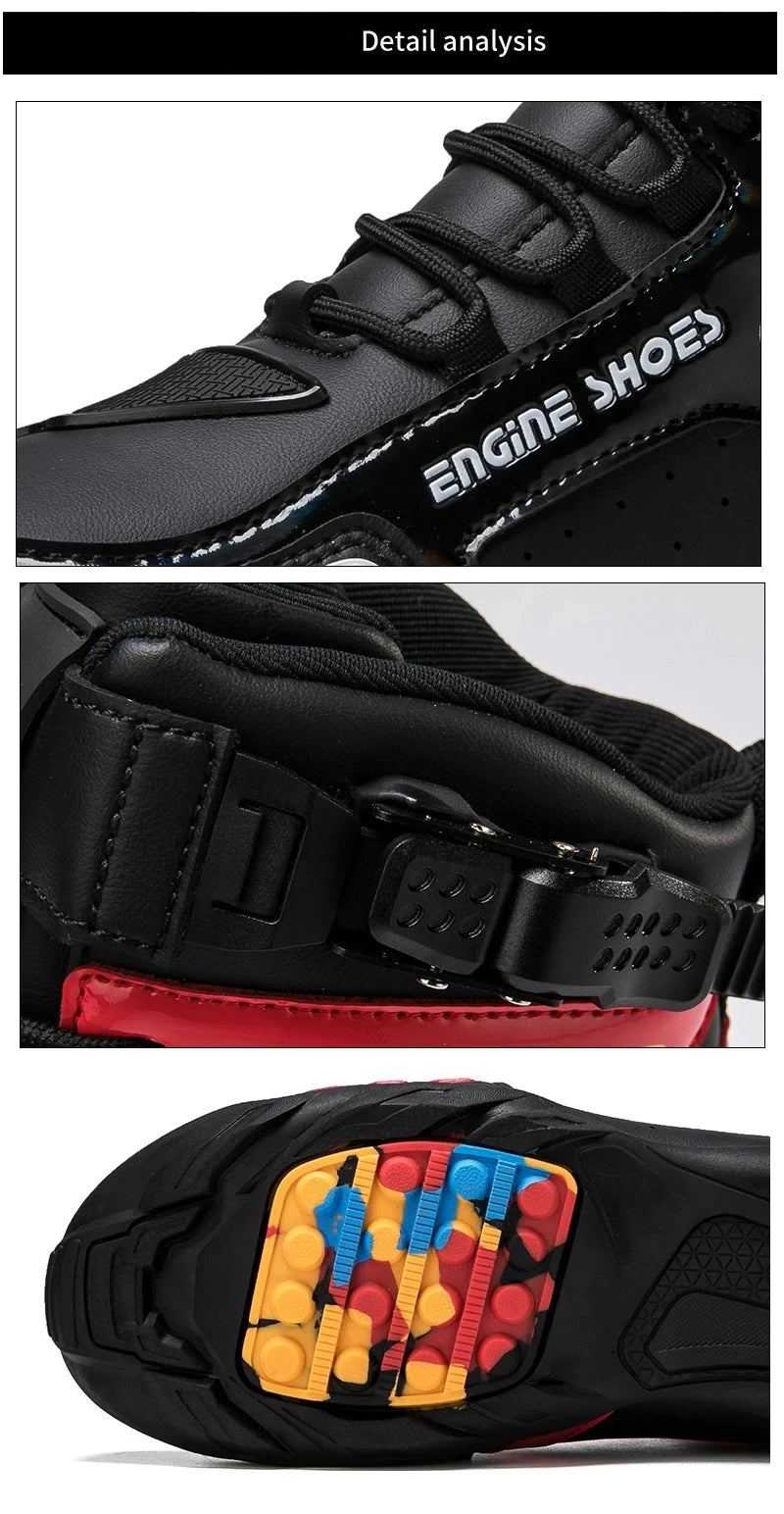 Men Motorcycle Boots Breathable Anti-fall Riders Motorbike Shoes TPU Protection Anti Slip Men's Motocross Bike Riding Boot