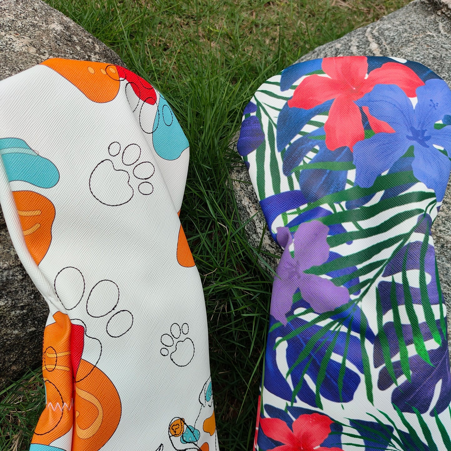 Golf Headcovers 1 Driver Covers Polyester Golf Club Head Cover Waterproof Black Velvet Lining Printing Accessories Soft Durable