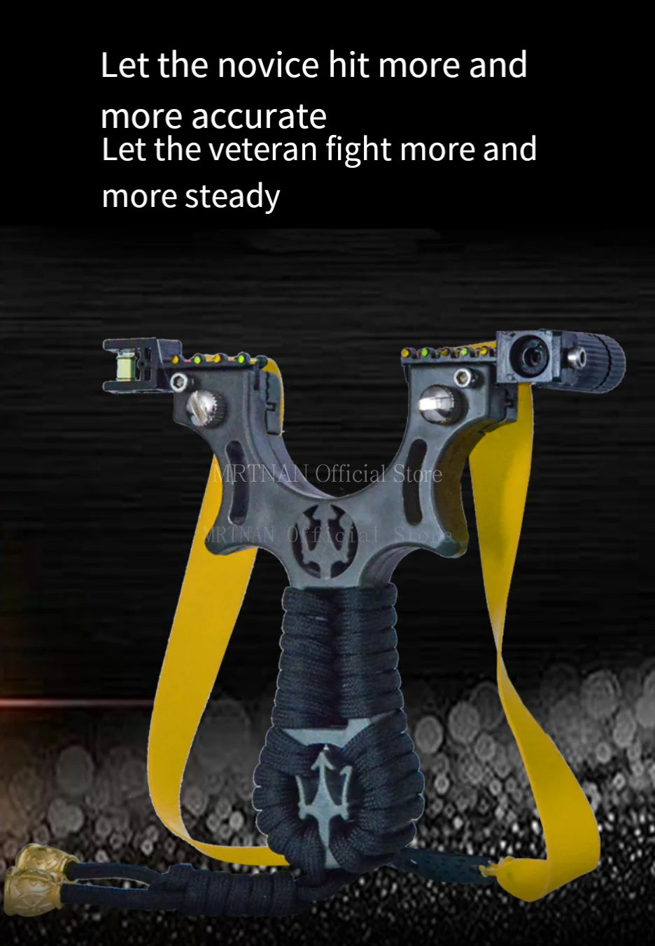 High-power Hunting Laser Resin Slingshot with Rubber Band Outdoor Sports Hunting Shooting Catapult