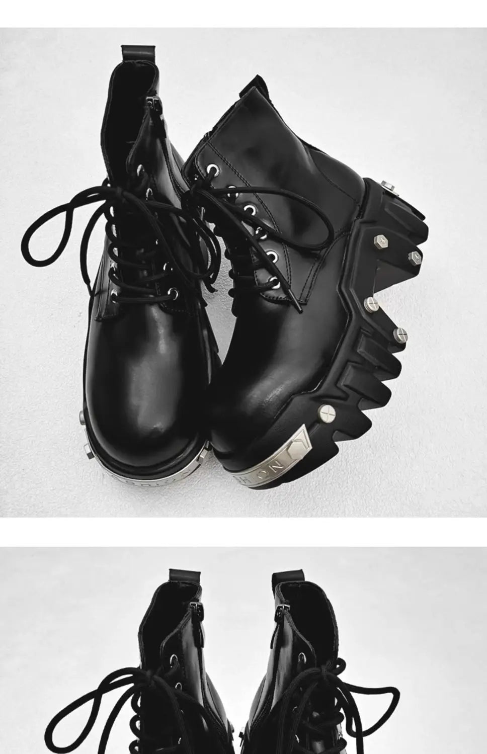 2025 New Trendy Heightening 8cm Bulldozer Men's Handsome British Style Platform Motorcycle Short Boots