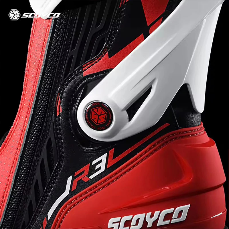 SCOYCO Motorcycle Racing Boots Unisex Waterproof Motorbike Boot Anti Fall Slip Resistant Biker For Protection Motocross Footwear
