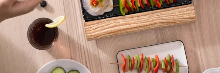 220V Smokeless Electric Grill Pan Korean BBQ Hot Pot Combo Nonstick Steak Machine for Family Cooking AG