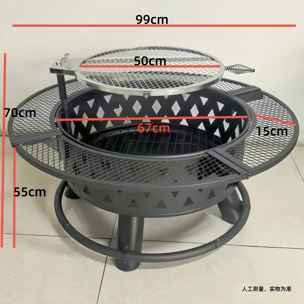 Outdoor barbecue grills, household firewood heating stoves, patio fire pits, villa bonfire pits, fire pit tables for gathering