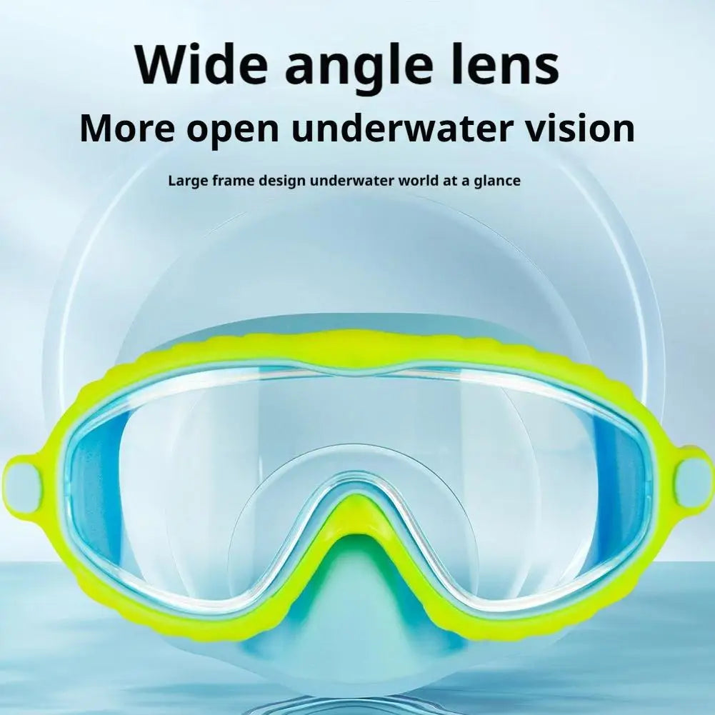 Goggles With Nose Cover Diving Glasses Anti-Fog No-Leak Clear Waterproof Snorkeling Goggles Gear For Children Kids Aged 4-16