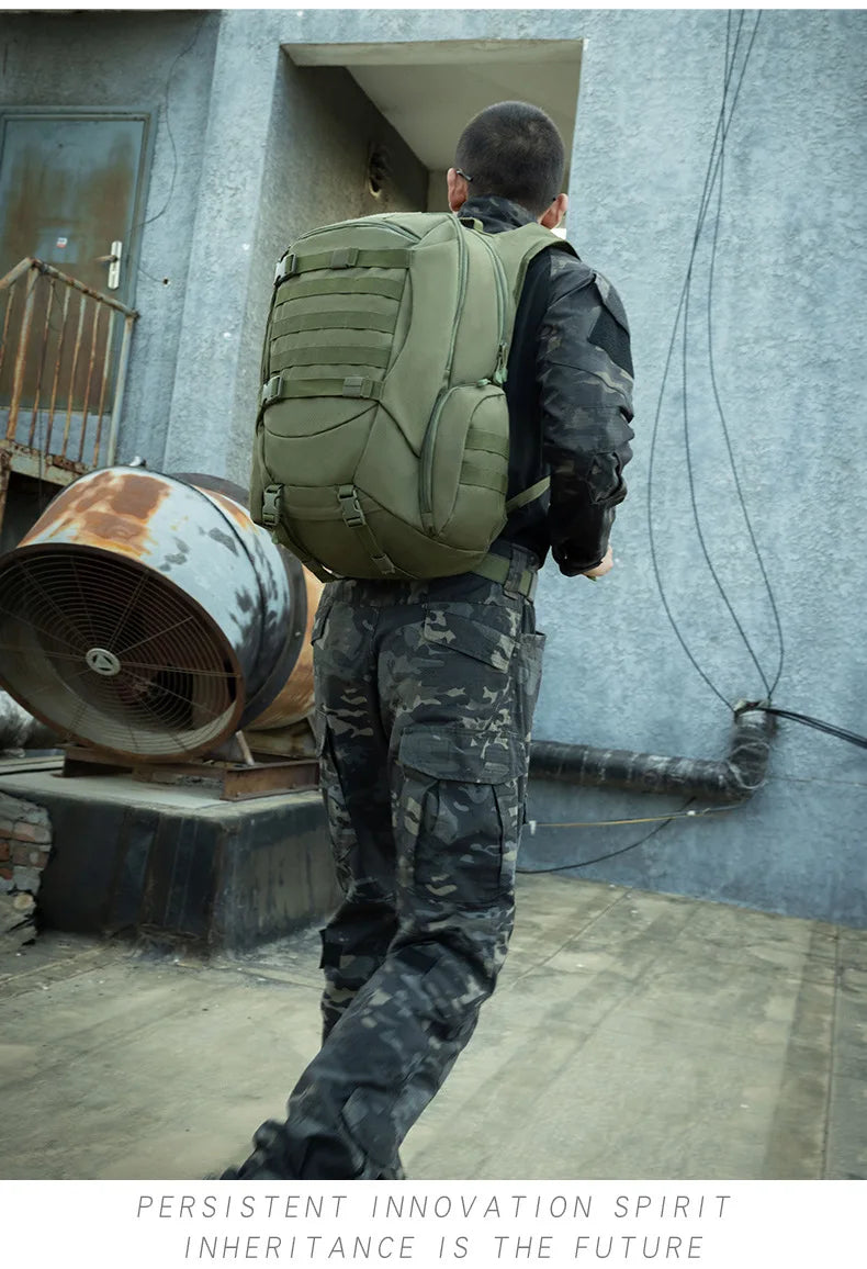 55L Tactics Backpack High Capacity Camping Backpacks Outdoor Army Camouflage Shoulder Bag Multifunction Fashion