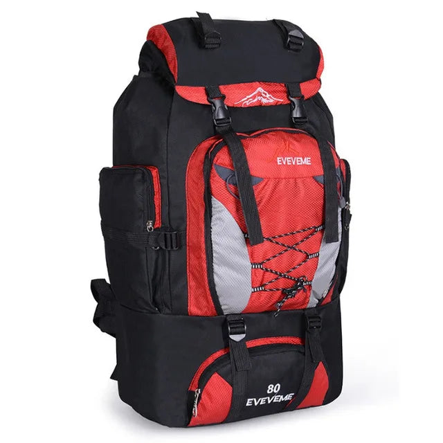 Men's 80L Large Hiking Mountaineering Backpack Climbing Hiking Backpack Camping Backpack Sport Outdoor Rucksack Bag