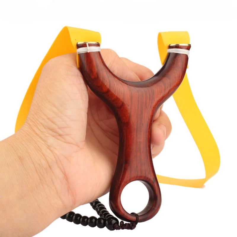 High Quality Solid Wood Slingshot Copper Support Head Design Sling Hunting Shot Catapult Set Outdoor Shooting Entertainment Tool