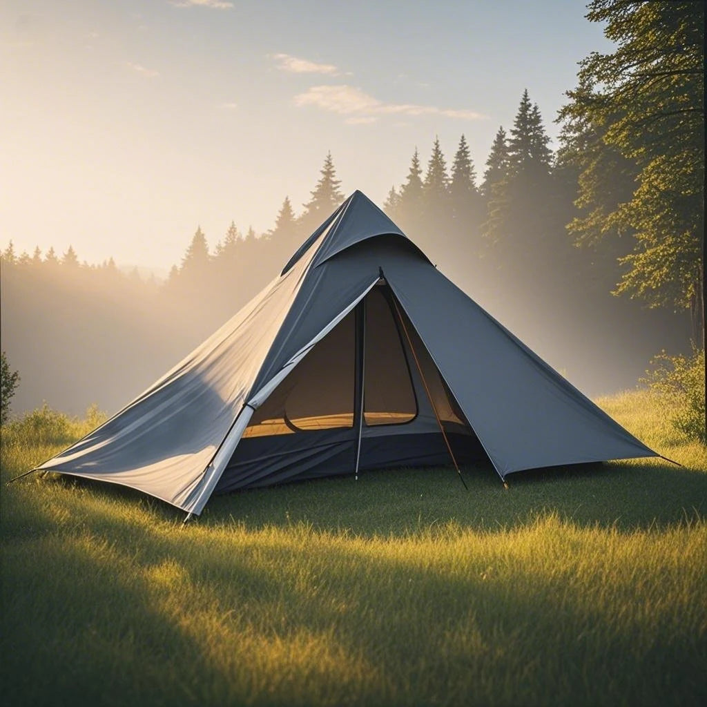 1-Person Ultralight Trekking Pole Tent - Pyramid Design, Waterproof PU4000, 2-Layer Mesh for Backpacking/Hiking, Without Pole